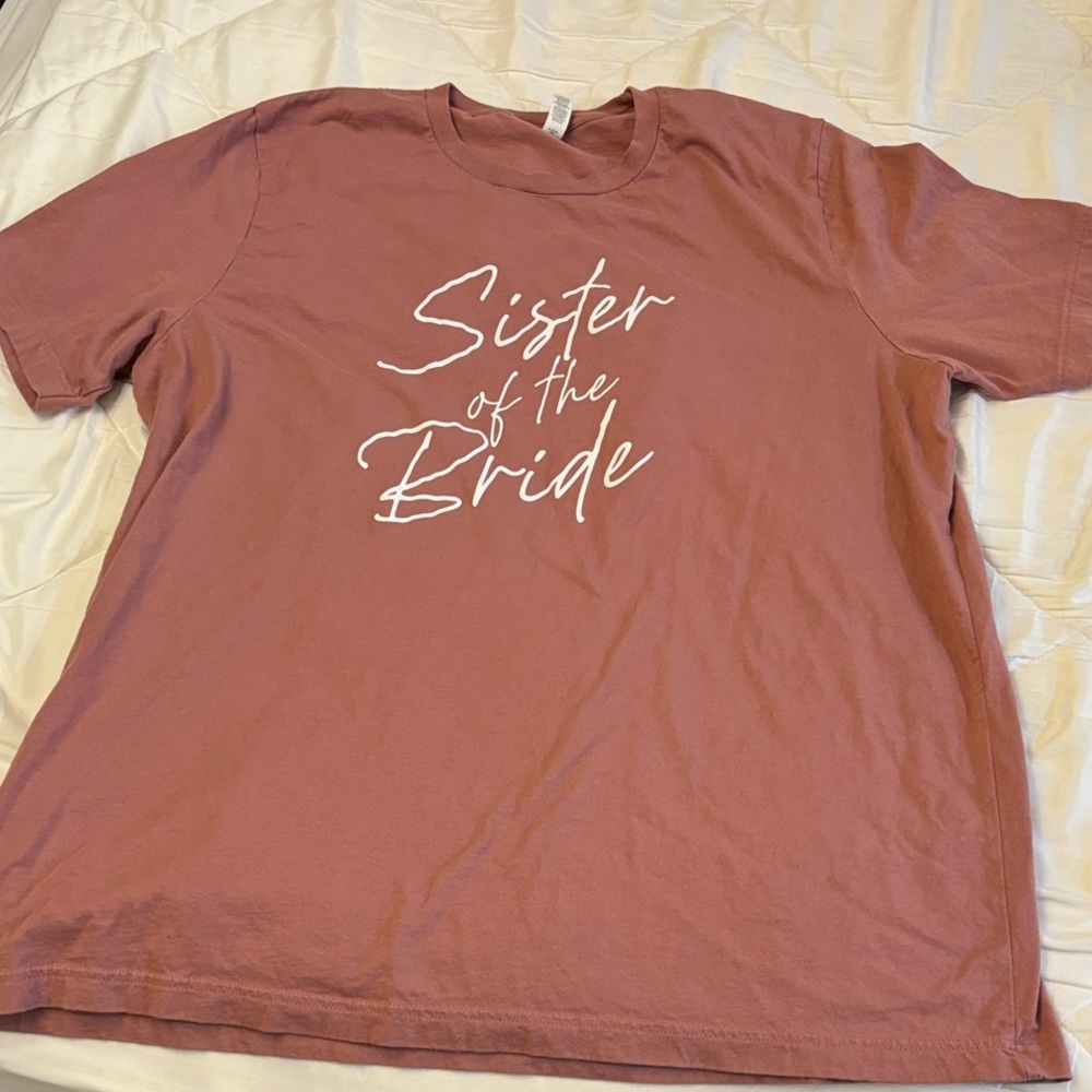 Amazon Women's Short Sleeve Tee - Sister of the Bride - Pink